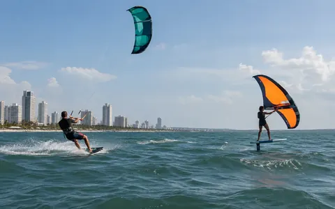 Kitesurf o wing foil: equipo, aprendizaje y diferencias