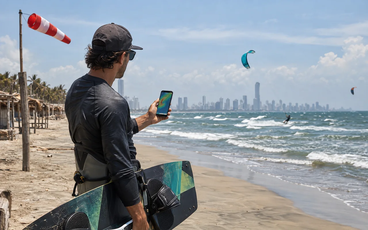 Cómo leer el pronóstico de viento para una sesión de kite